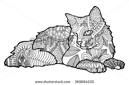 Cat Coloring Pages For Adults - Part 7